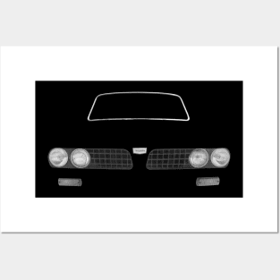 Triumph Dolomite classic car minimalist front Posters and Art